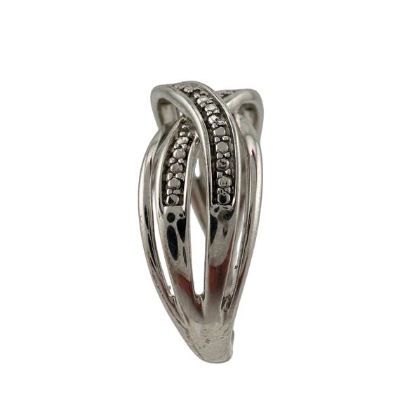 Beautiful Braided Strands Ring with Diamond Accent Size 7 - Picture 5 of 16